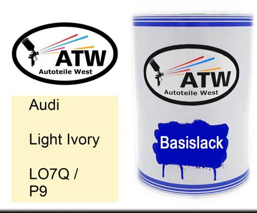 Audi, Light Ivory, LO7Q / P9: 500ml Lackdose, von ATW Autoteile West.